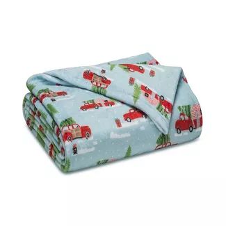 Holiday Print Plush Bed Blanket - Elite Home Products | Target