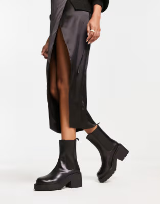 Monki boot with chunky sole in black | ASOS (Global)