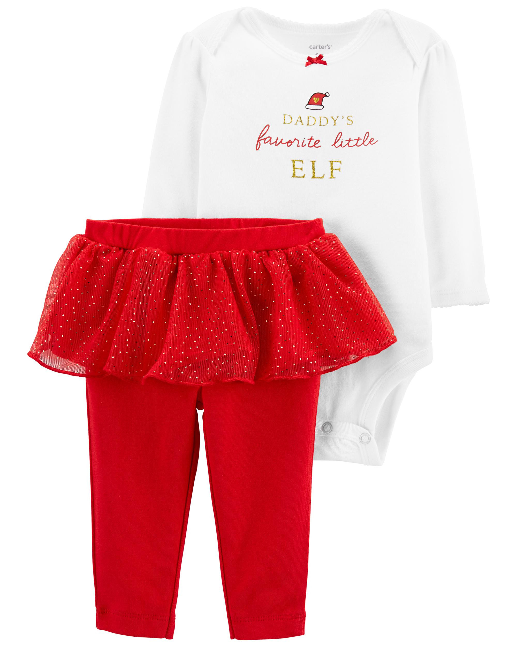 2-Piece Christmas Bodysuit & Tutu Pant Set | Carter's