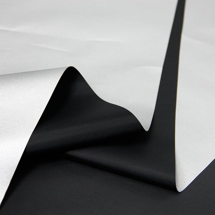Blackout Drapery Shade Fabric Black and Silver 100 Percent Shading Light Waterproof Sunshade Clot... | Amazon (US)