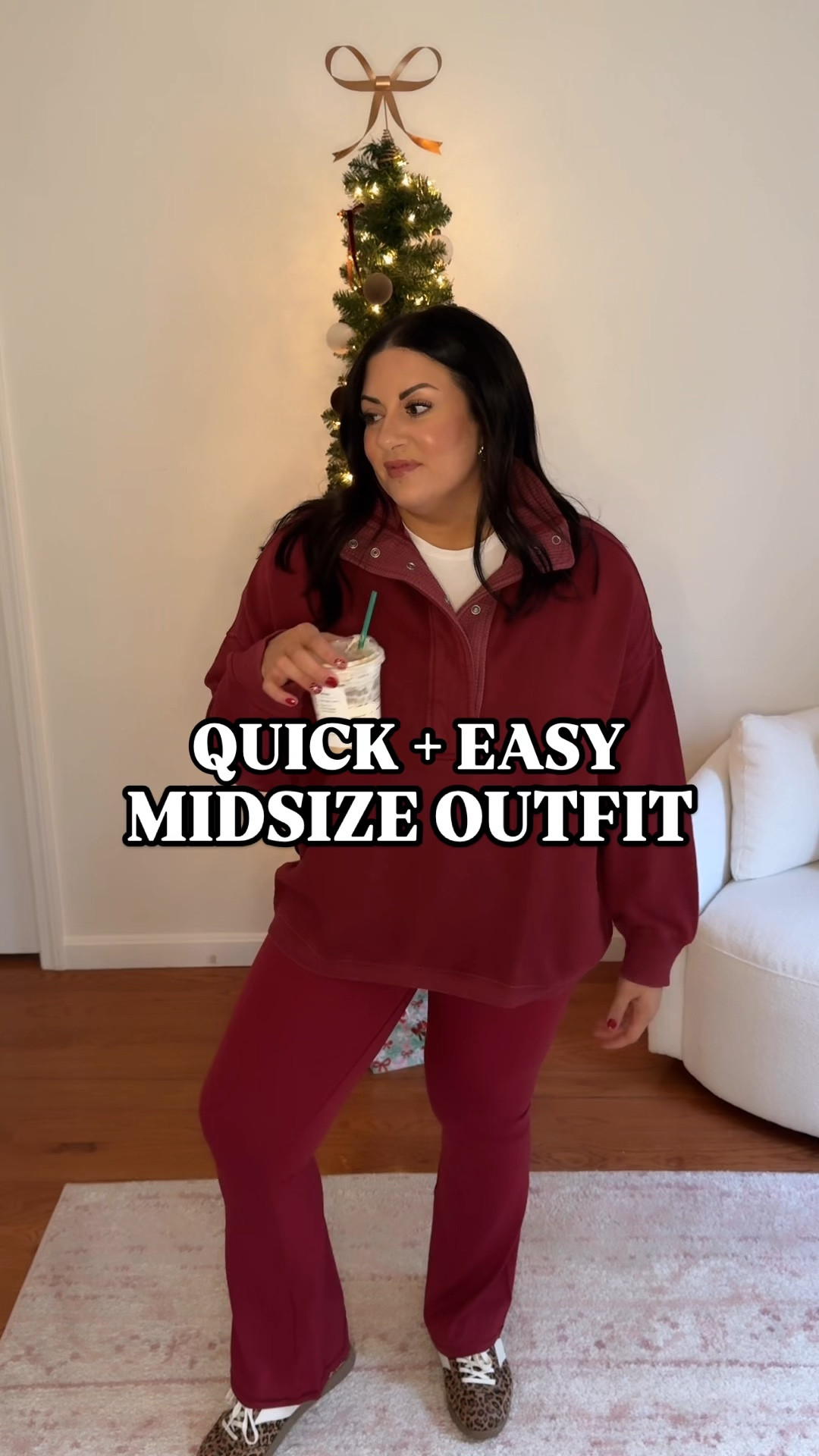 Wearing a L in the sweatshirt + yoga pants. The perfect easy midsize outfit to throw on and go. Currently 40% off for Cyber Monday! This would make such a great gift for a mom, friend, sister, etc! 

#LTKGiftGuide #LTKCyberWeek #LTKHoliday