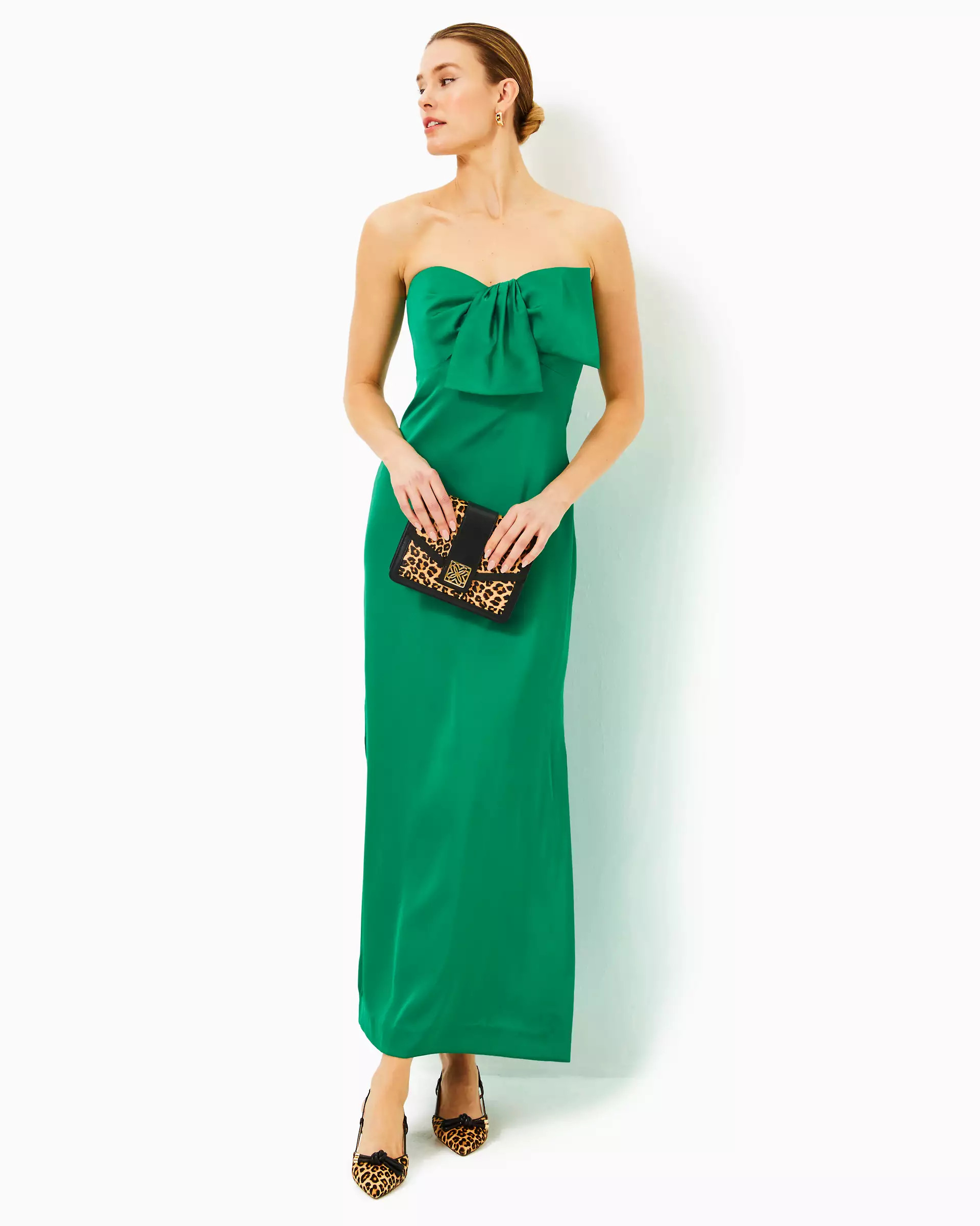 Carlynn Satin Maxi Bow Dress | Lilly Pulitzer