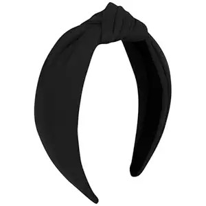 Ondder Black Top Knot Headbands - Cloth Wide Knotted Non-Slip Fashion Headbands for Women, Girls'... | Amazon (US)