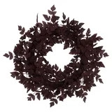 My Texas House Halloween Layered Foliage Wreath, Plum, 24" | Walmart (US)