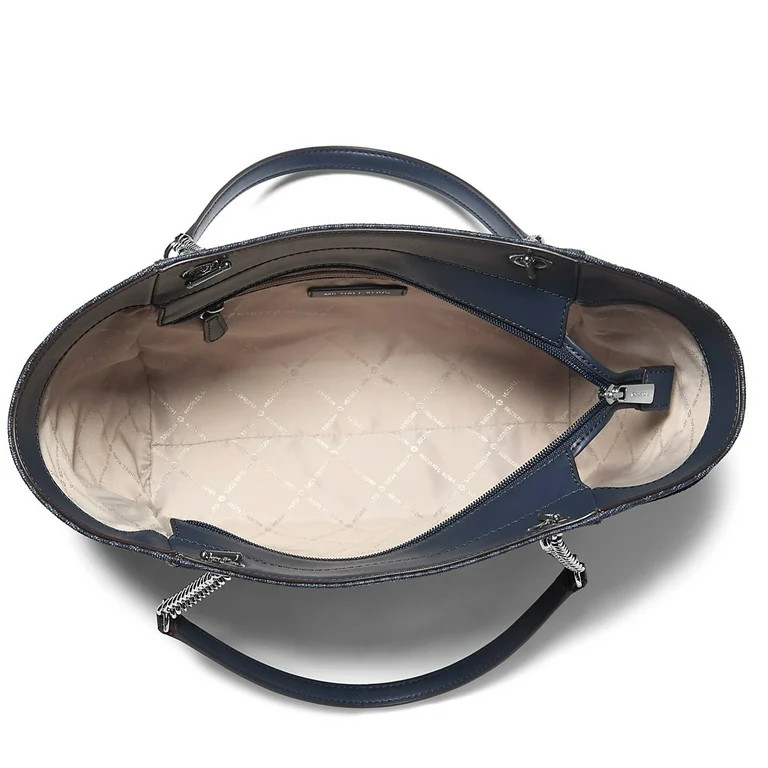 Michael Kors Women's Jet Set Large Signature Logo Top Zip Shoulder Bag (Admiral) | Walmart (US)