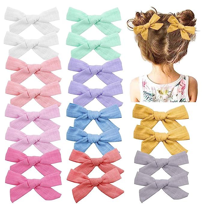 20 Pieces Baby Girls Hair Bows Clips Hair Barrettes Accessory for Babies Infant Toddlers Kids in ... | Amazon (US)