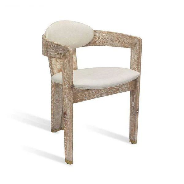 Interlude Home Maryl Dining Chair in Whitewash | Alchemy Fine Home