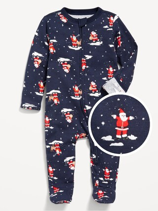 2-Way-Zip Printed Sleep &amp;amp; Play Footed One-Piece for Baby | Old Navy (US)