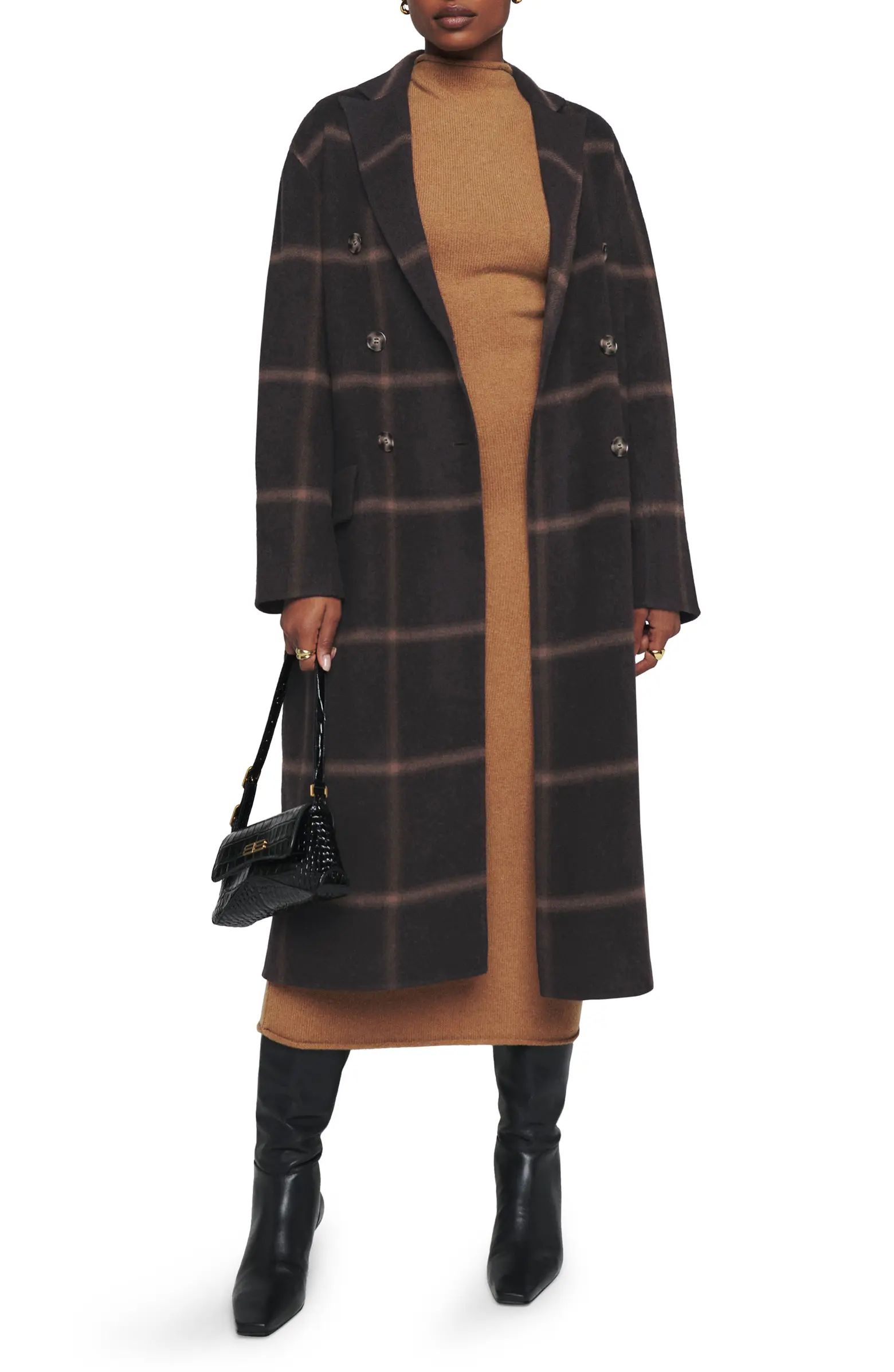 Reformation Leighton Double Breasted Coat | Nordstrom | Nordstrom