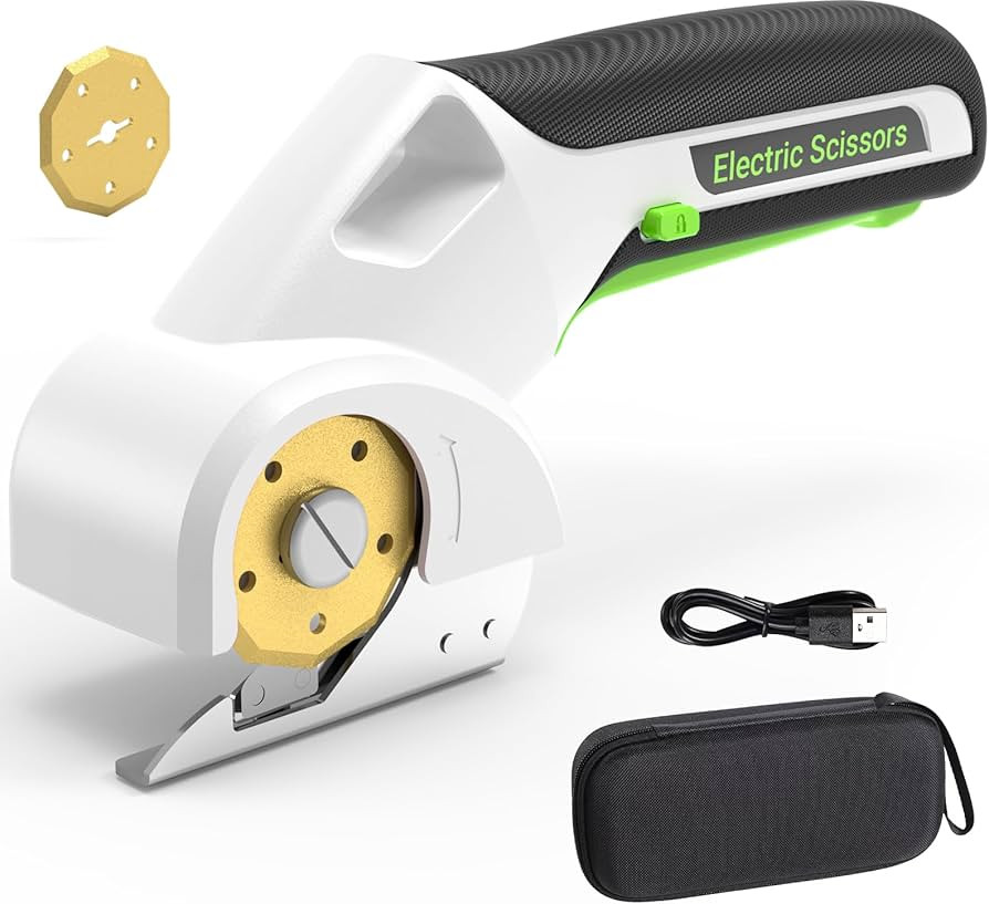 2026 NEW 4V Cordless Electric Scissors Tools, Cardboard Cutter with 2 Titanium Blade Accessories,... | Amazon (US)