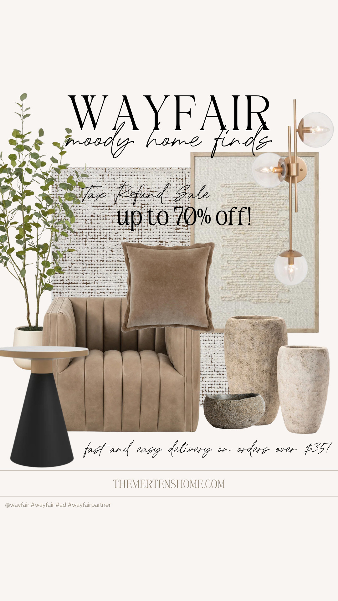 Wayfair moody home finds 🤍  with Wayfair’s Tax Refund Sale. Up to 70% off with fast, easy delivery on orders over $35.

@wayfair #wayfair #ad #wayfairpartner

#LTKSaleAlert #LTKHome