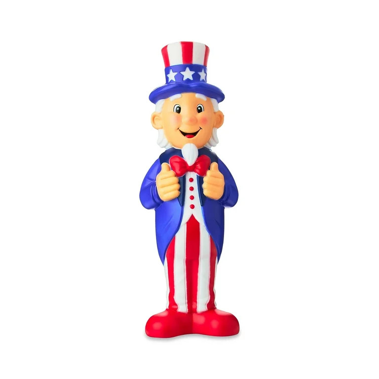 Patriotic Independence Day Lighted Blow Mold Outdoor Décor Uncle Sam 13.97 in x 4.52 in x 4.52 i... | Walmart (US)