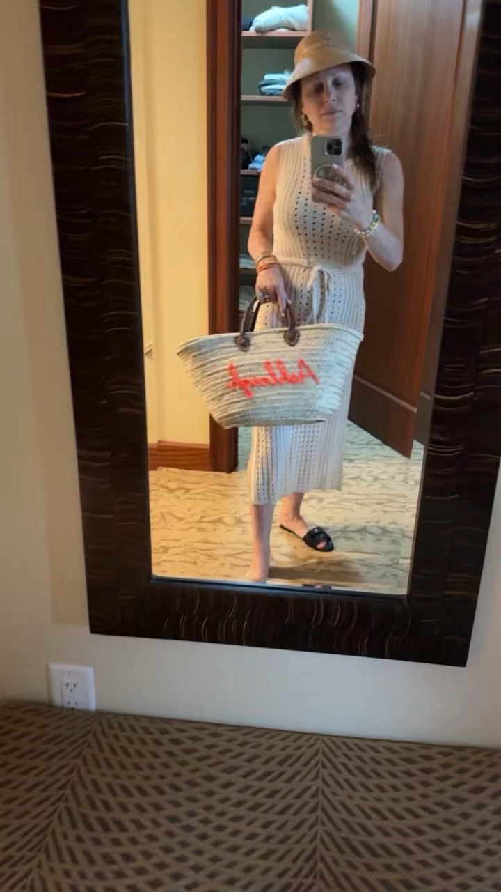 Hitting the pool? Vibing for a beach day? Don’t leave your hotel room without these essentials! (Especially if you have kids!) I spiced up this look with some Chanel flats and the best visor from @abbyarad (on IG) This look was so comfy and effortlessly chic! #beachwear #poolwear #warmweather #hawaii #vacation #poolslides #coverup #beige #amazon #amazonfind 

#LTKstyletip #LTKSeasonal #LTKtravel