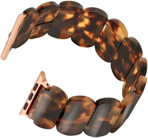 Resin Stretchy Apple Watch Band Compatible with Apple Watch 41mm 40mm 38mm for Women, Lightweight Sp | Amazon (US)