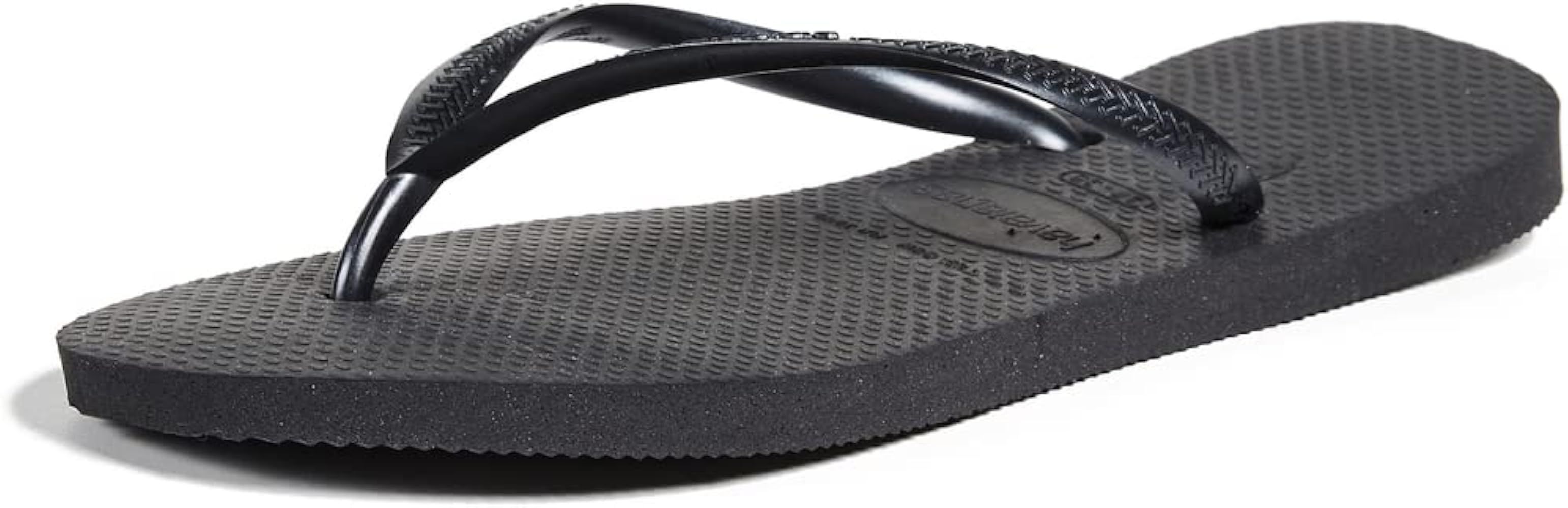 Havaianas Women's Slim Flip Flop Sandals, Black, Size 9/10 Women's | Amazon (US)