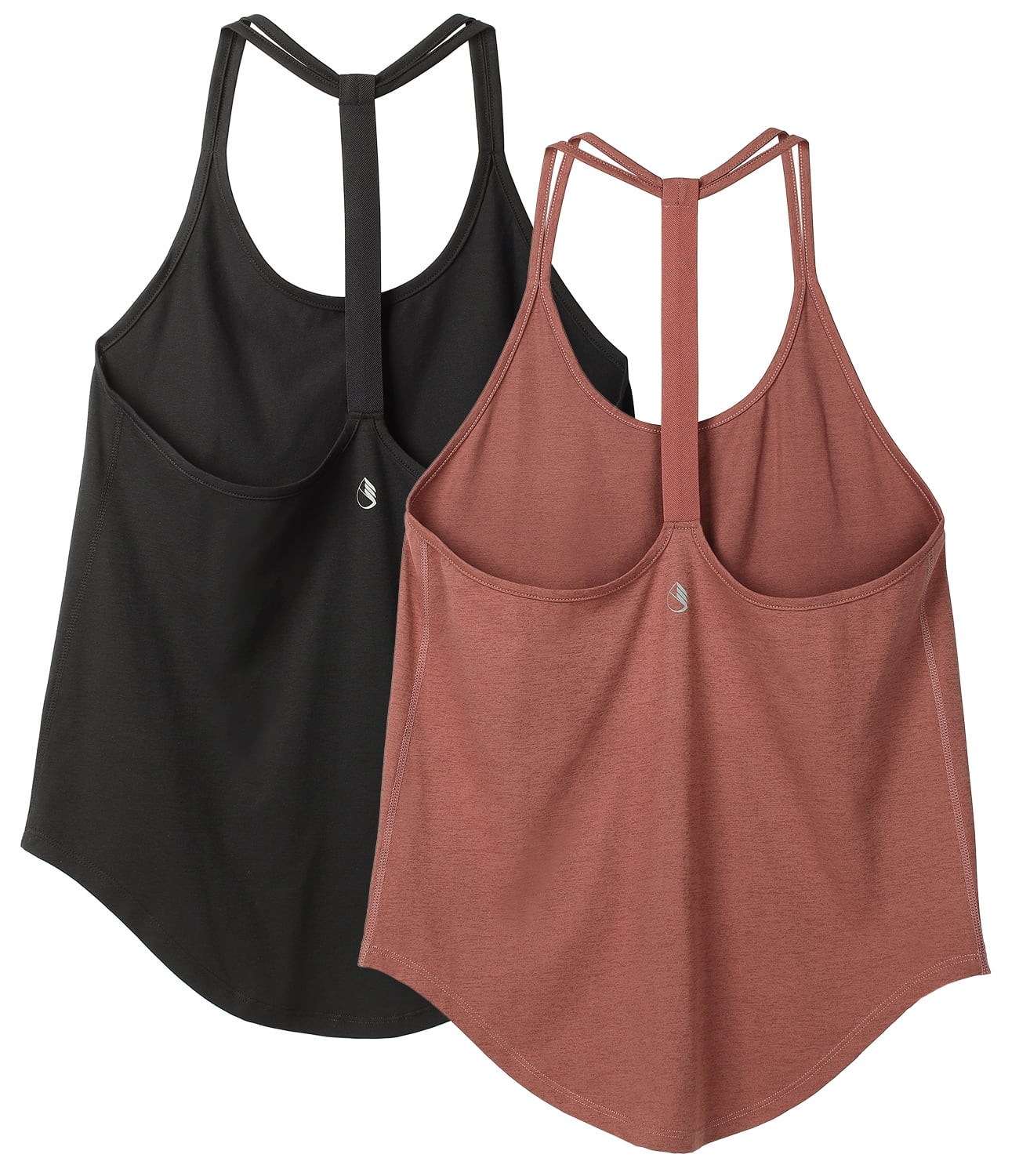 icyzone Workout Shirts Yoga Tops T-Back Running Tank Top | Walmart (US)