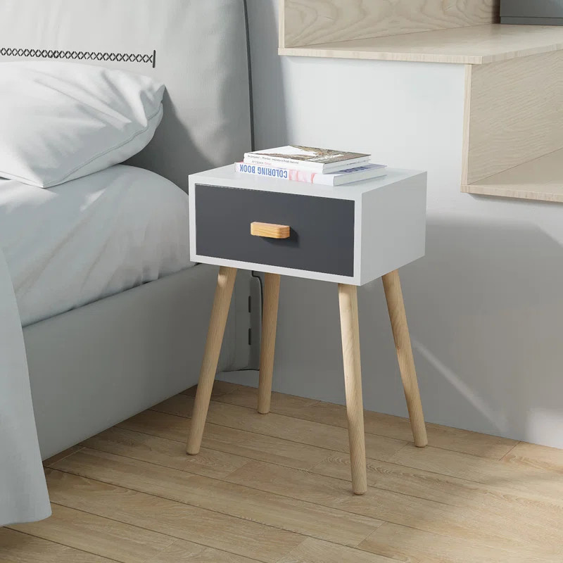 Plath Solid + Manufactured Wood Nightstand (Set of 2) | Wayfair North America