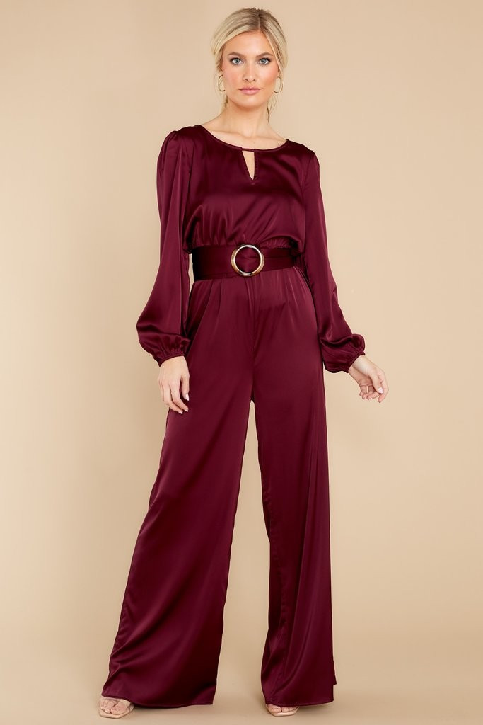 Glance Of Elegance Burgundy Jumpsuit | Red Dress 