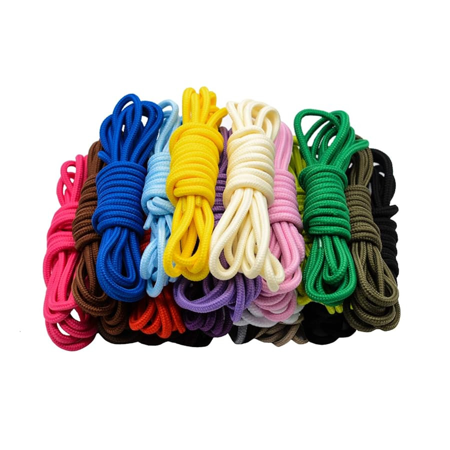 20 Pairs Round Shoelaces Assorted Colored 5mm Width Shoe Laces Strings for Sneakers Boots Skatebo... | Amazon (US)