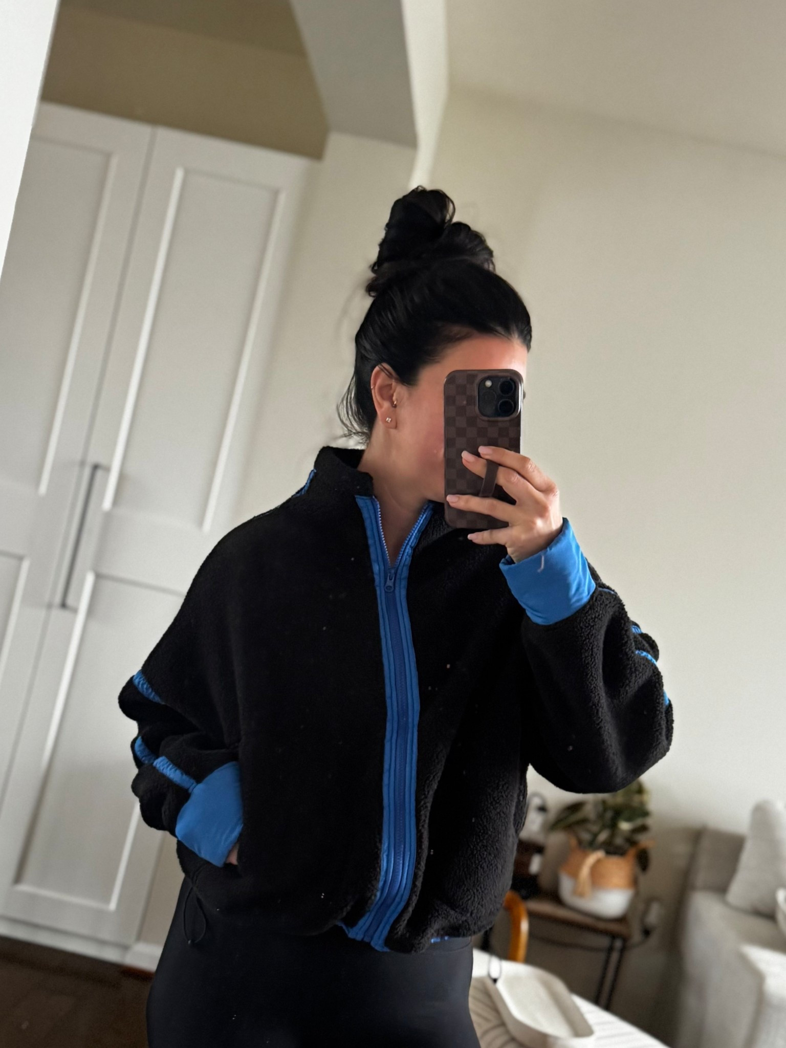 My favorite Free People Like Find! 
Fleece Zip up
Gym wear active wear 
Pilates 
