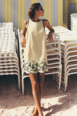 Maeve Sail Away Sleeveless Mini Dress | Anthropologie (US)