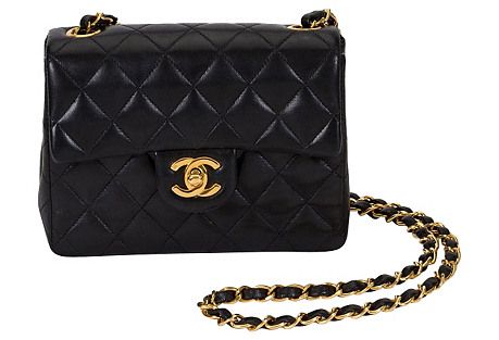 Chanel Black Leather Mini Flap Bag | One Kings Lane