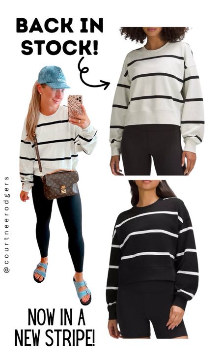 Fave stripe lululemon sweatshirt back in stock! I’m a size 2/4 and I got a size 6, I could probably do the size 4 too! 

Sweatshirts, lululemon, new arrivals, best seller, stripes 

#LTKFitness #LTKFindsUnder100 #LTKStyleTip