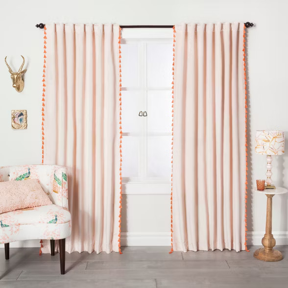 Velvet Curtain Panel with Tassels - Opalhouse™ | Target