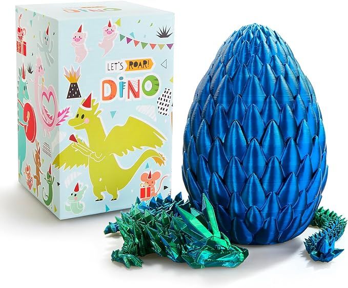 OasisLuxe Dragon Egg,15in Crystal Dragon,Articulated Dragon, Fidget Toys for Autism/ADHD,3D Print... | Amazon (US)