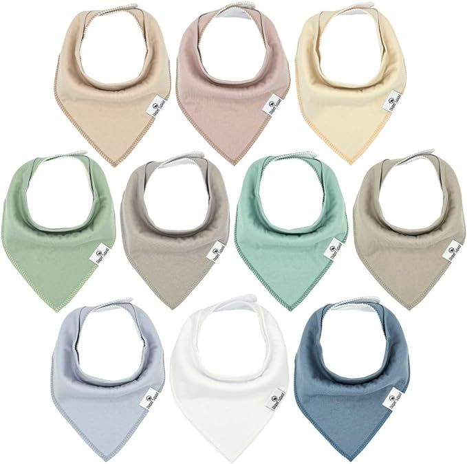 DiaperSquad's 10-Pack Baby Bibs for Drooling and Teething - Bandana Bibs for Girls, Boy, Soft Cot... | Amazon (US)
