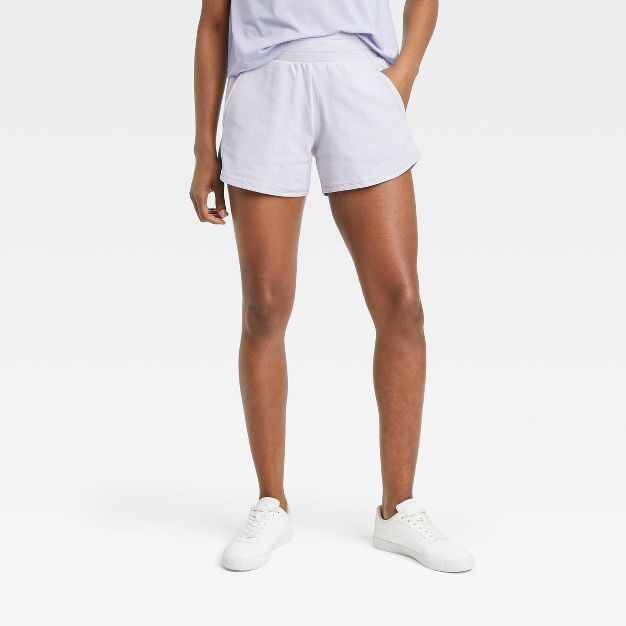 Women's Mid-Rise French Terry Shorts 4" - All in Motion™ | Target