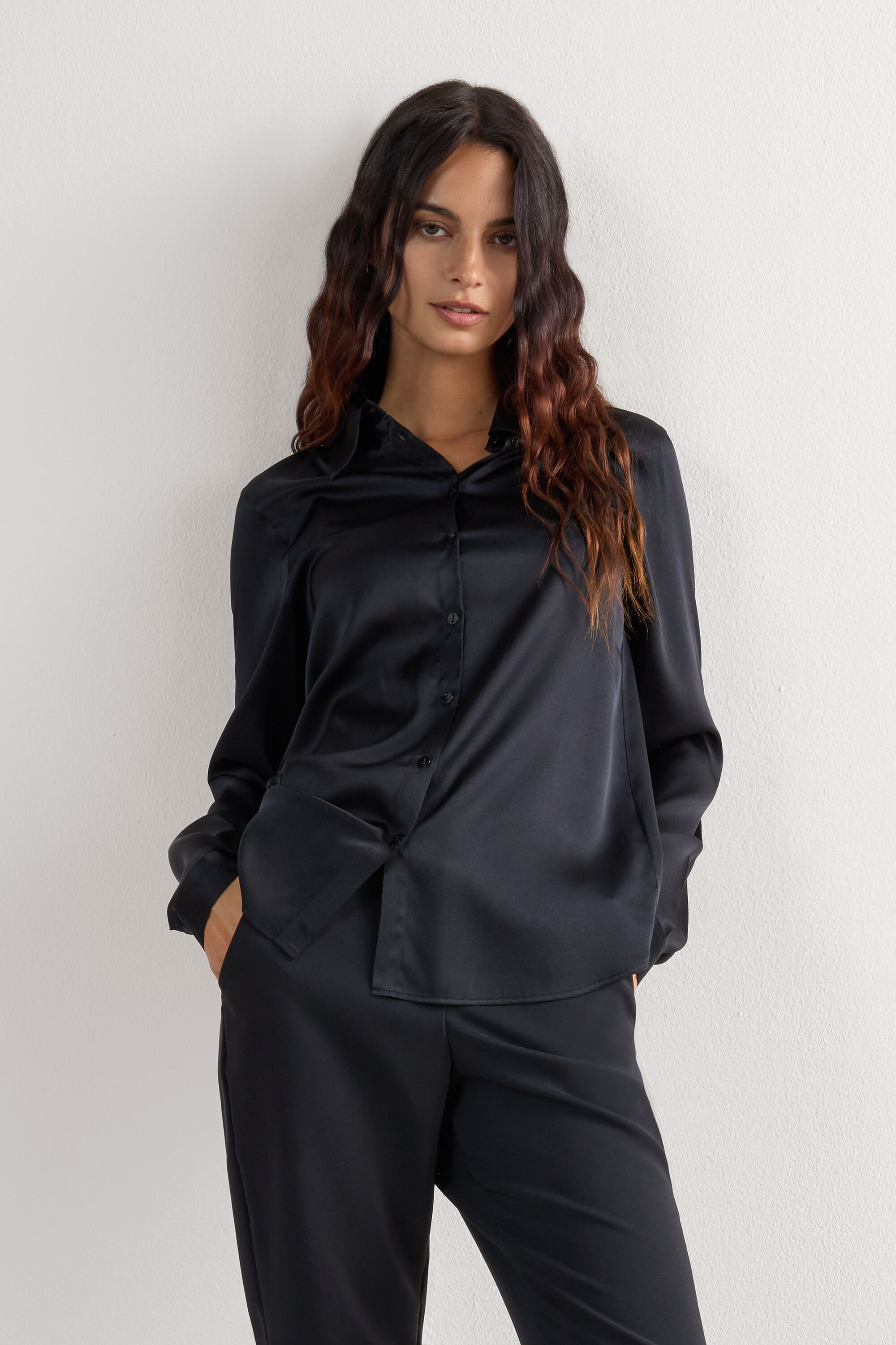 Silk Button Down Shirt | Intimissimi | Intimissimi (US)