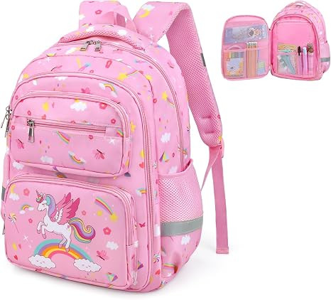 Kids Backpack for Girls Large-Capacity Children's Bookbag Elementary Middle Students Lightweight ... | Amazon (US)