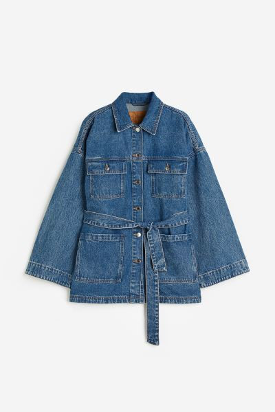 Tie-Belt Denim Jacket | H&M (US + CA)