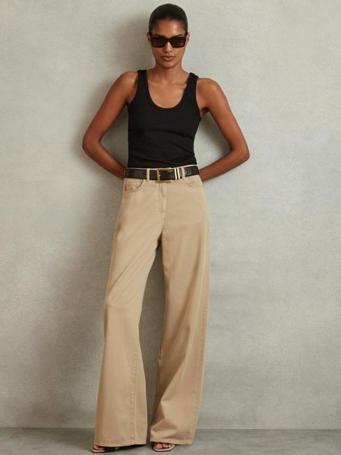 Ribbed Cotton Blend Vest | Reiss UK