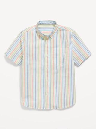 Printed Short-Sleeve Oxford Shirt for Boys | Old Navy (US)
