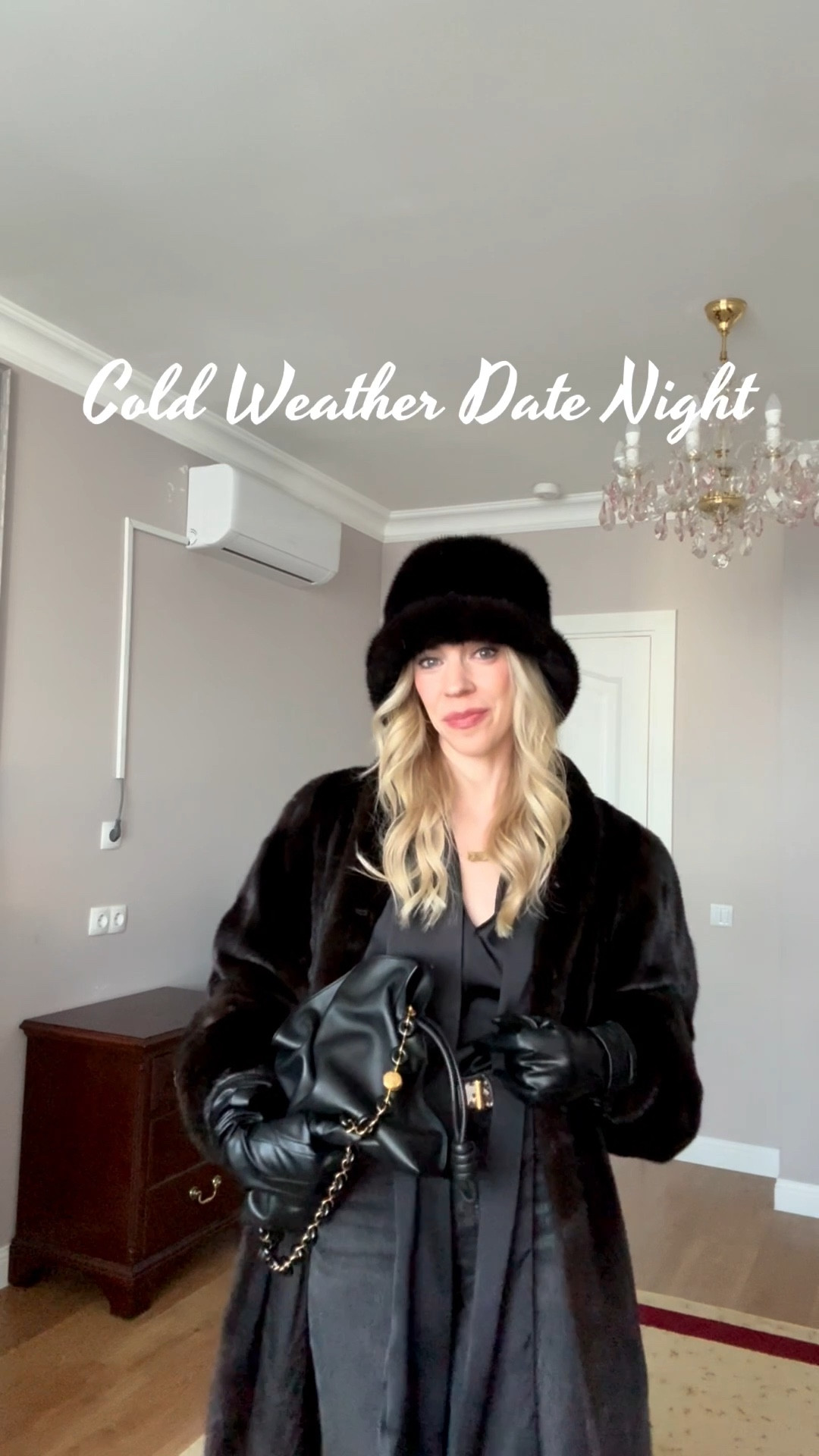Winter date night, GRWM, all black outfit, fur bucket hat, vintage fur coat, bow blouse, Levi’s black jeans, snakeskin belt, Loewe Flamenco pouch handbag 

#LTKgrwm #LTKSeasonal #LTKOver40