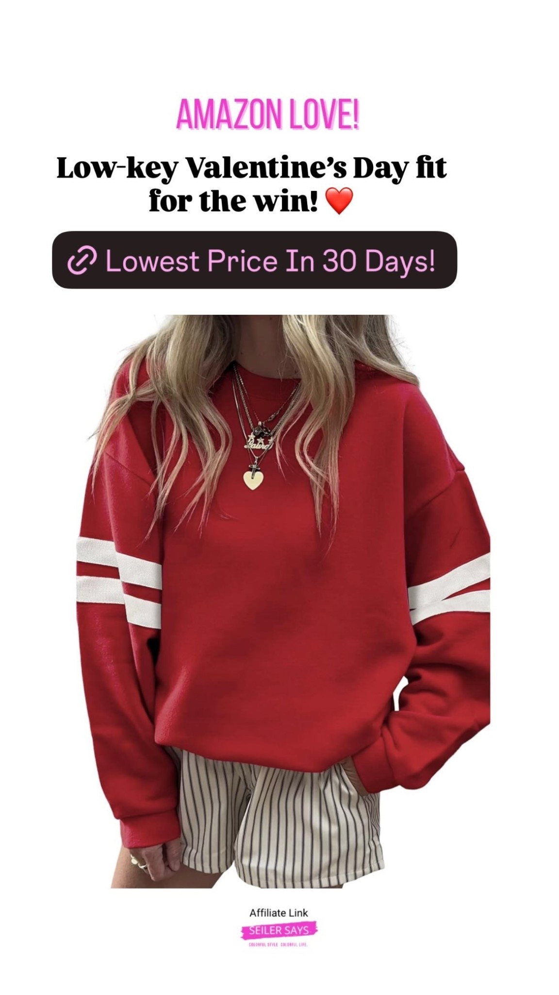 Low-key Valentine’s Day fit for the win! ❤️ This red, striped sweatshirt from Amazon is love!

#LTKMidsize #LTKPetite #LTKValentine