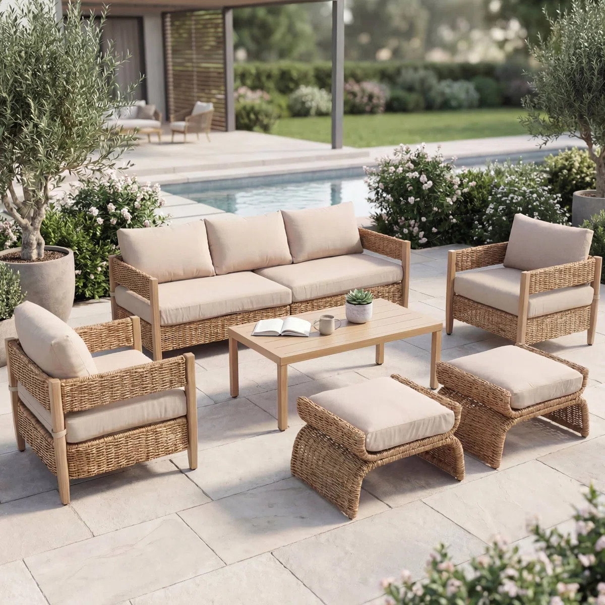 7 Pieces Outdoor Patio Conversation Set | Wayfair North America