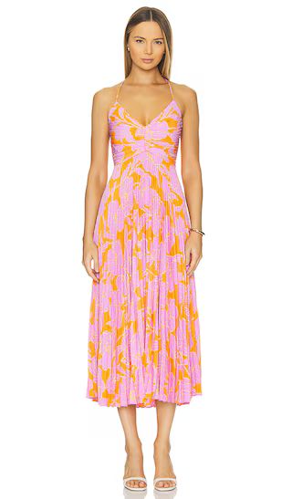 Blythe Dress in Orange & Purple Floral | Revolve Clothing (Global)