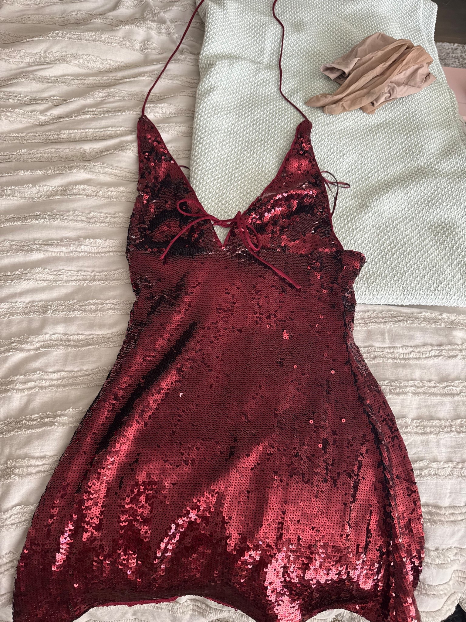 Red sequin halter mini dress
Red sequin holiday dress

#LTKSaleAlert #LTKgrwm #LTKHoliday
