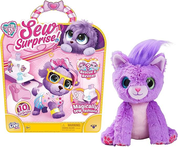 Little Live Pets | Scruff-a-Luvs Sew Surprise: Purple. Rescue, Reveal & Groom A Mystery Puppy Or ... | Amazon (US)