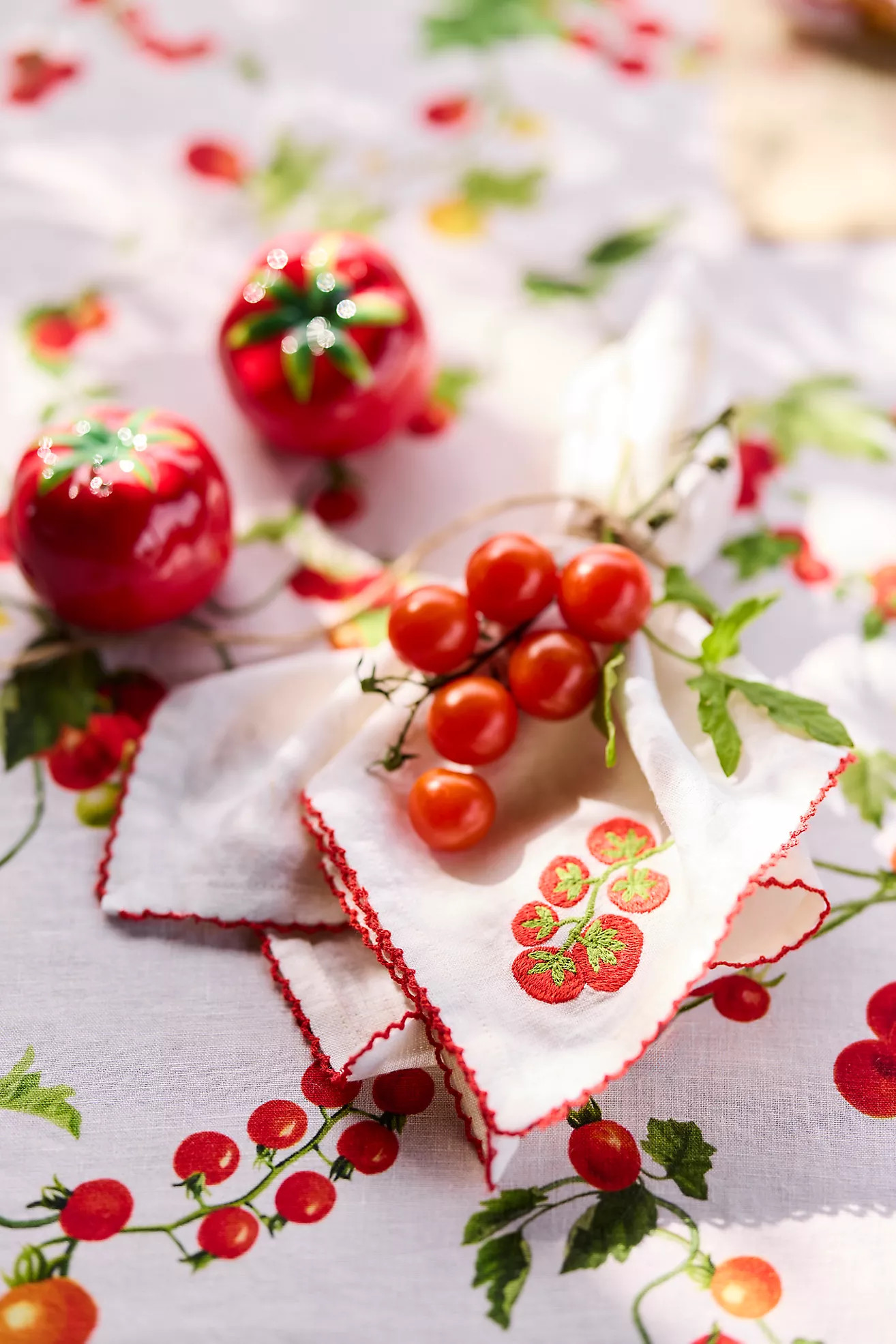 Embroidered Vegetable Linen Napkins, Set of 2 | Anthropologie (US)