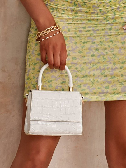 Mini Flap Satchel Bag | SHEIN