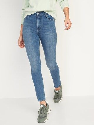 High-Waisted Medium-Wash Super Skinny Jeans for Women | Old Navy (US)