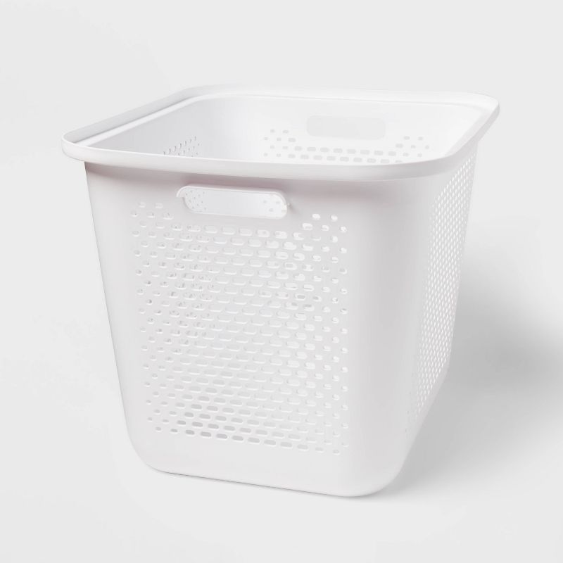 Large Decorative Plastic Bin with Cutout Handles - Brightroom™ | Target