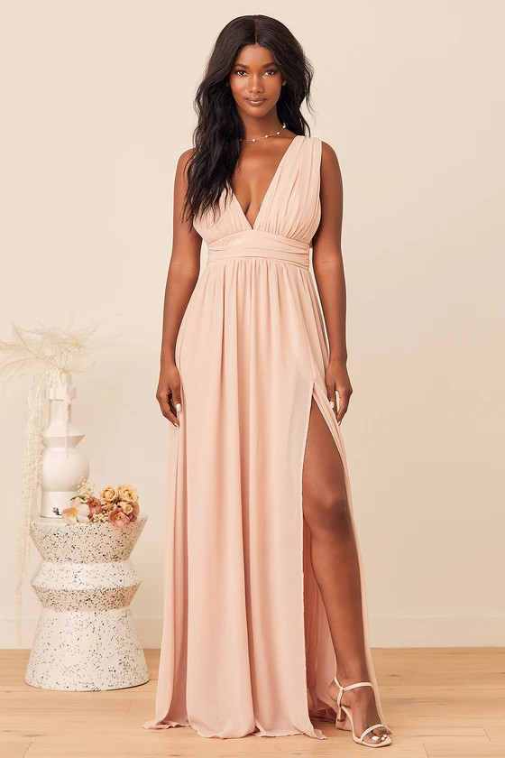 Heavenly Hues Blush Maxi Dress | Lulus