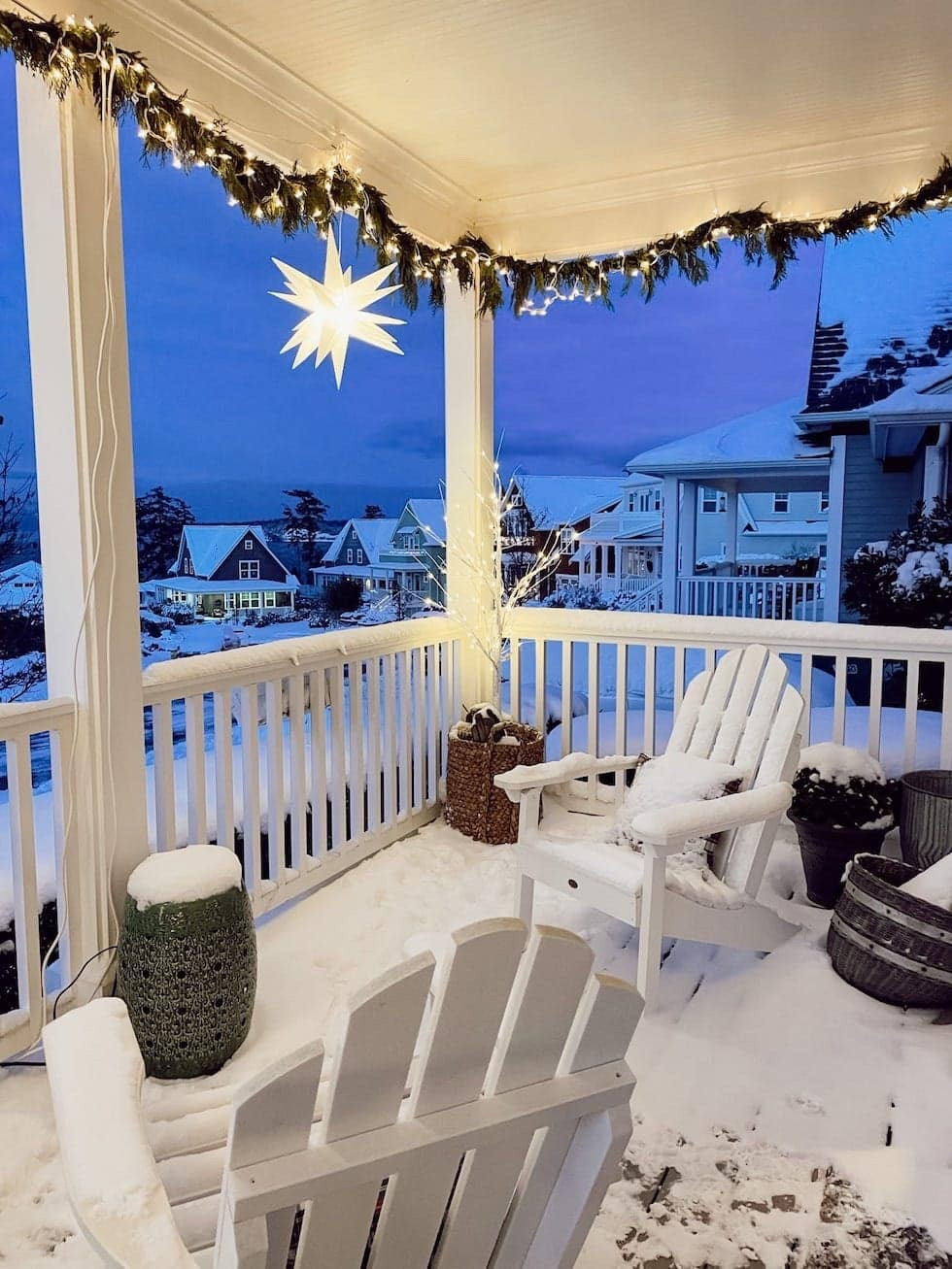 Hanging lit stars ( mine are the plug in), white extension cords, white hooks

Christmas decor, holidays, cottage, porch  

#LTKHome #LTKHoliday #LTKSaleAlert