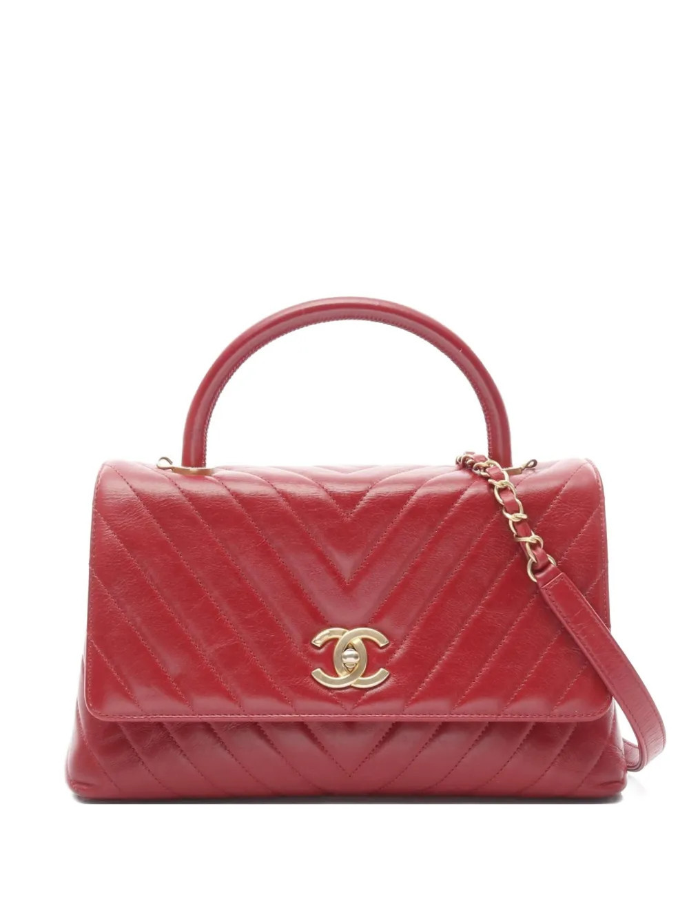 CHANEL Pre-Owned 2017-2018 Coco handle 29 handbag - Red | Farfetch Global