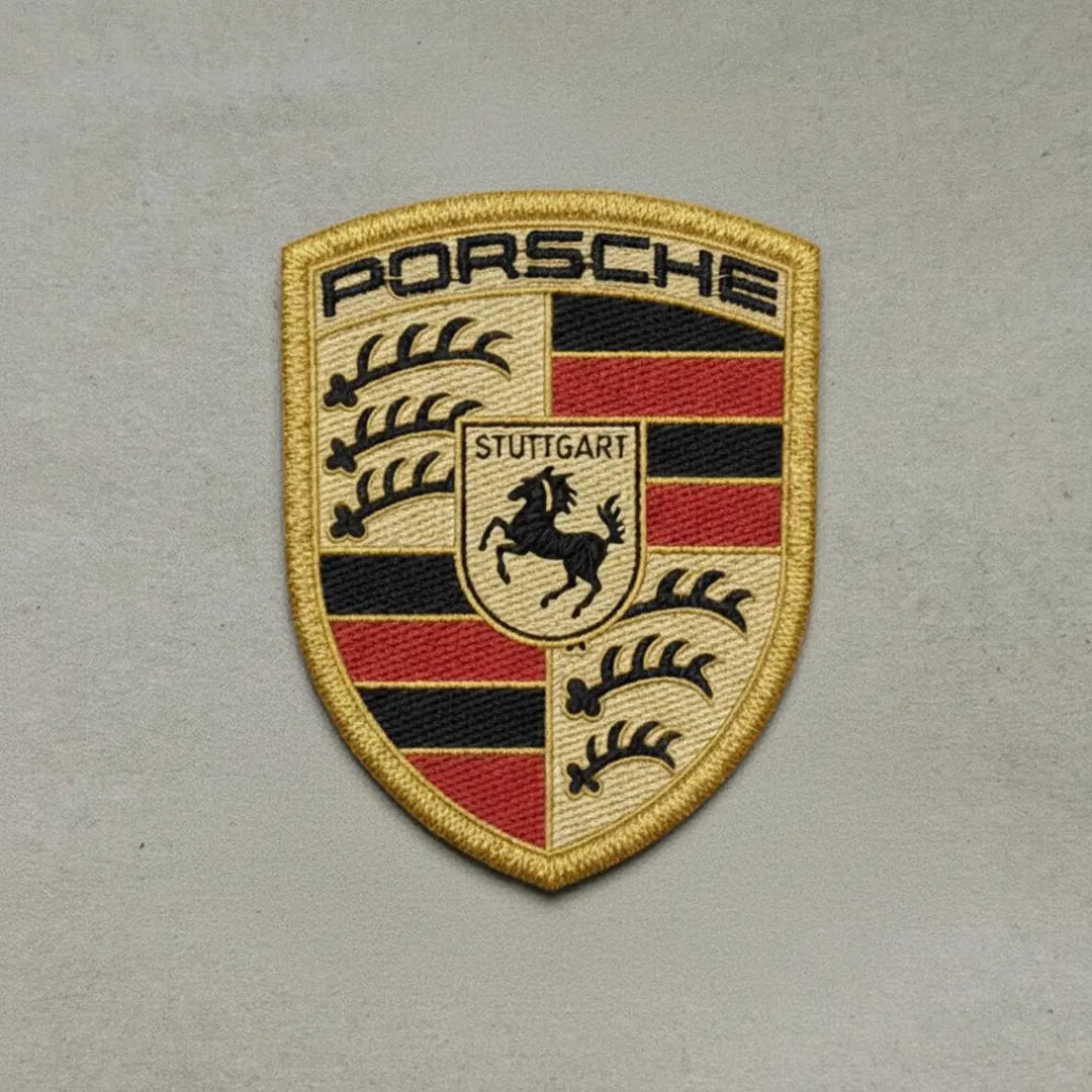 Porsche Racing Logo Patch - Embroidered Iron On/Sew On Applique, Motorsports Patch for jacket | Etsy (US)
